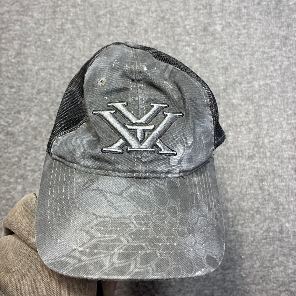 Vortex Optics Hat Men OSFM Gray Kryptek Camo Mesh Trucker Snapback